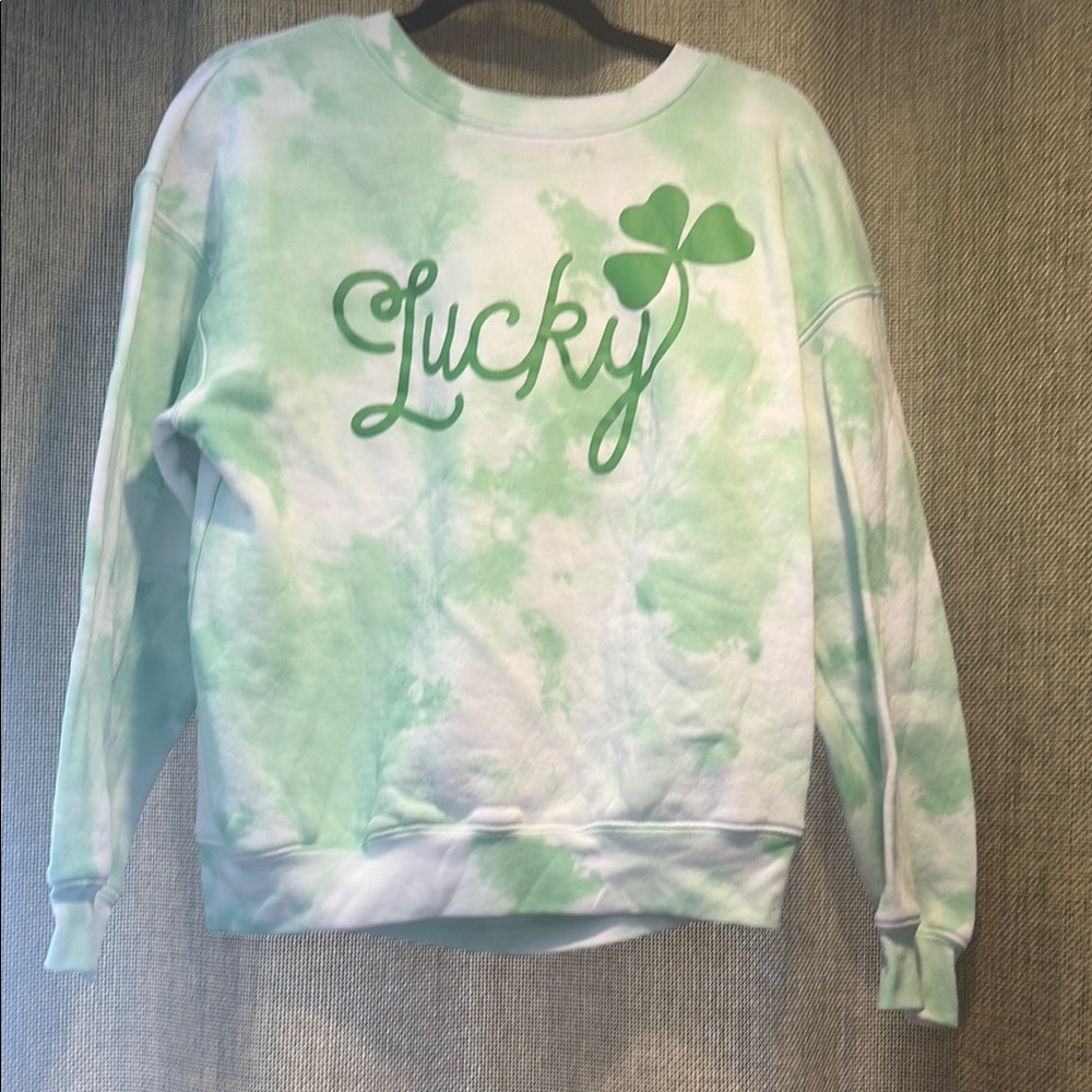Lucky Green Tie-Dye Sweatshirt